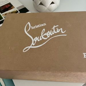 christian louboutin clear strap heels